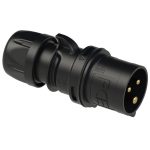16A CEE Form Cable Plug  3P IP44 Shark Midnight Black