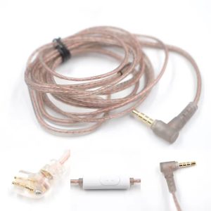 C Pin KZ IEM Brown Replacement Cable With Mic