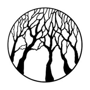 Metal Gobo - Tree Oak Forest Reverse B Size Square Gobo - front view