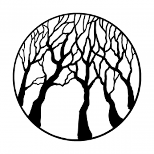 Metal Gobo - Tree Oak Forest Reverse B Size Square Gobo - front view