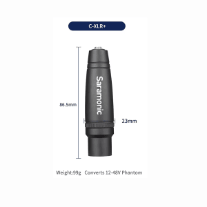XLR Audio Adapter 3.5mm Female TRS to 3-pin XLR Male