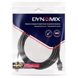 DYNAMIX 5m HDMI High Speed 18Gbps Flexi Lock Cable With Ethernet.