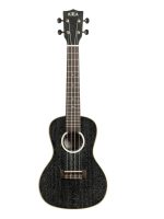 Kala All Solid Salt & Pepper Doghair Mahogany Concert Ukulele with Bag - front view