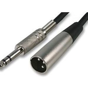 3 metre XLR-3M to 6.3mm TRS Plug,