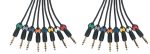 Maximum 6.3mm TRS to 6.3mm TRS jack loom, 8 way, 3 metre - front view