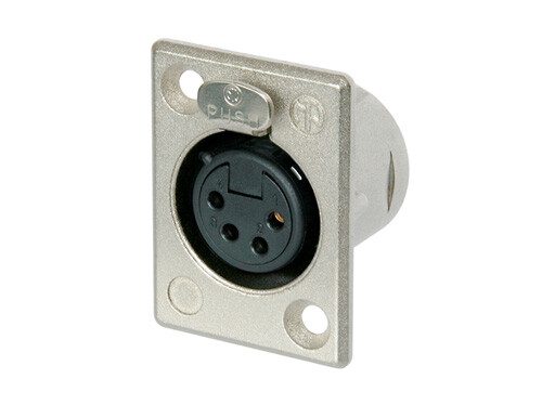Neutrik  XLR Connector  4 Pin  Panel Mount  FEMALE