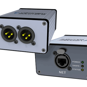 2-channel XLR Male Dante Line Level Audio Outputs