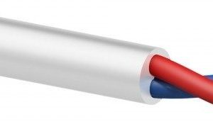 White Loudspeaker cable - 2 x 1.5 mm² - 16 AWG - 1m