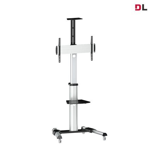 BRATECK 32'-70' Telescopic Height Adjustable TV Cart. Max Load 50Kgs. - front view