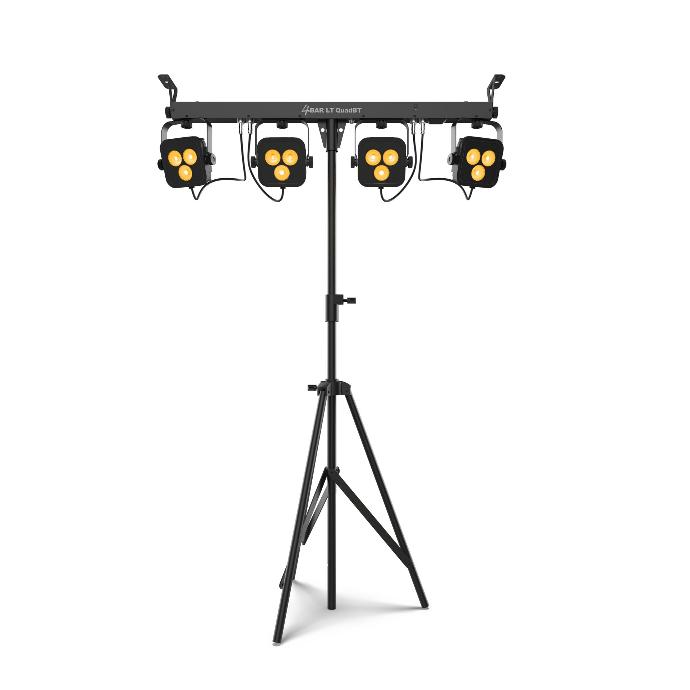 Chauvet 4 Bar Lt Quadbtils 4 Par Lighting Set With Bluetooth And Stand, Ils Compatible