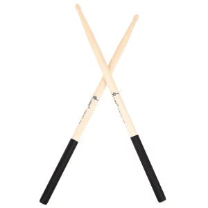 1 Pair 5A Maple Drumsticks Professional Black Grip