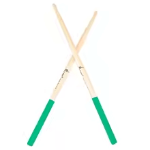 1 Pair 5A Maple Drumsticks Professional Green Grip