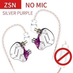 KZ ZSN IEM Metal Sport Noise Cancelling Headphones Purple