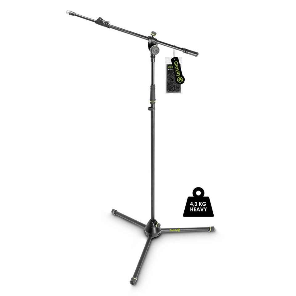 Extra Heavy Duty Microphone Stand, Tripod, 2-Point Telescopic Boom