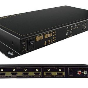Professional 4 in 2 out (4 x 2) True HDMI Matrix Slim Size (OP-HKTM0402MH)