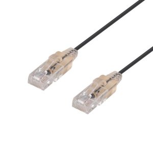 2m Cat6A 10G Ultra-Slim UTP LSZH Patch Lead – Black