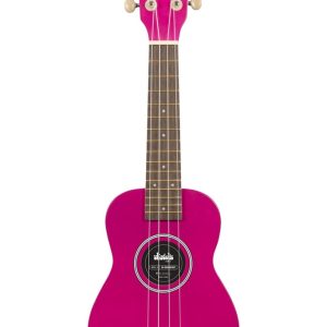 Soprano Ukulele Featuring Wooden Body, Board and Bridge - Includes Bag, Strings and Machine Heads Dragonfruit