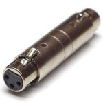 XLR Gender Bender XLR-3F to XLR-3F Adaptor - front view