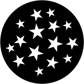 Metal Gobo - Stars B Size 9 Stars - front view