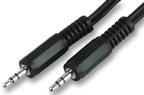 2.5mm TRS Jack to 2.5mm TRS Jack Cable Lead 5m - Black - front view