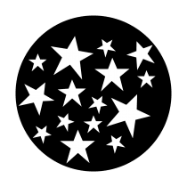 Metal Gobo - Star Group B Size Round Gobo - front view