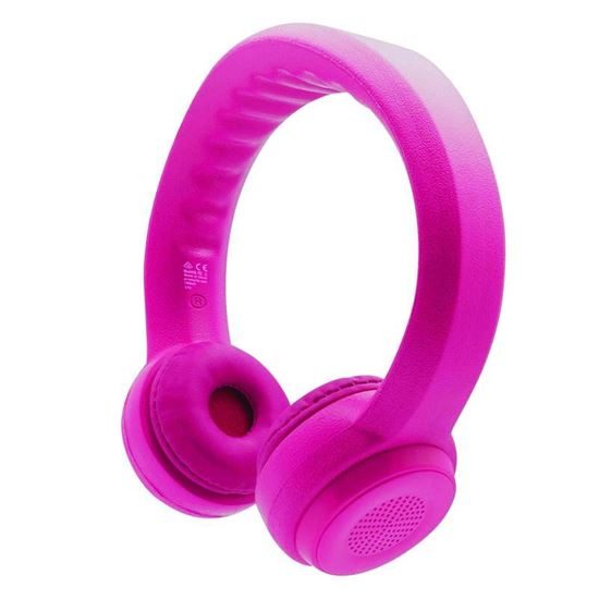 Pink - PROMATE Made For Kids Flex-Foam Wireless Stereo Headphones.