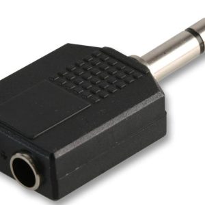 Stereo Plug 6.35mm to 2x 6.35mm Socket Adapter