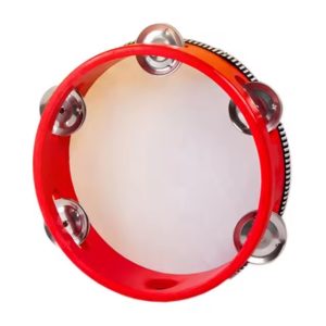 Headed Tambourine Red - 18cm
