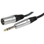 Male XLR to 6.5mm Jack Cable 914mm - front view