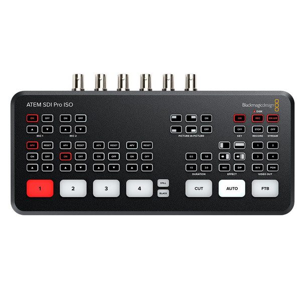 Blackmagic ATEM SDI Pro ISO Live Production Switcher - front view