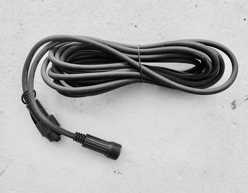 10m Extention for 230V Fairy Light Strings Black - front view