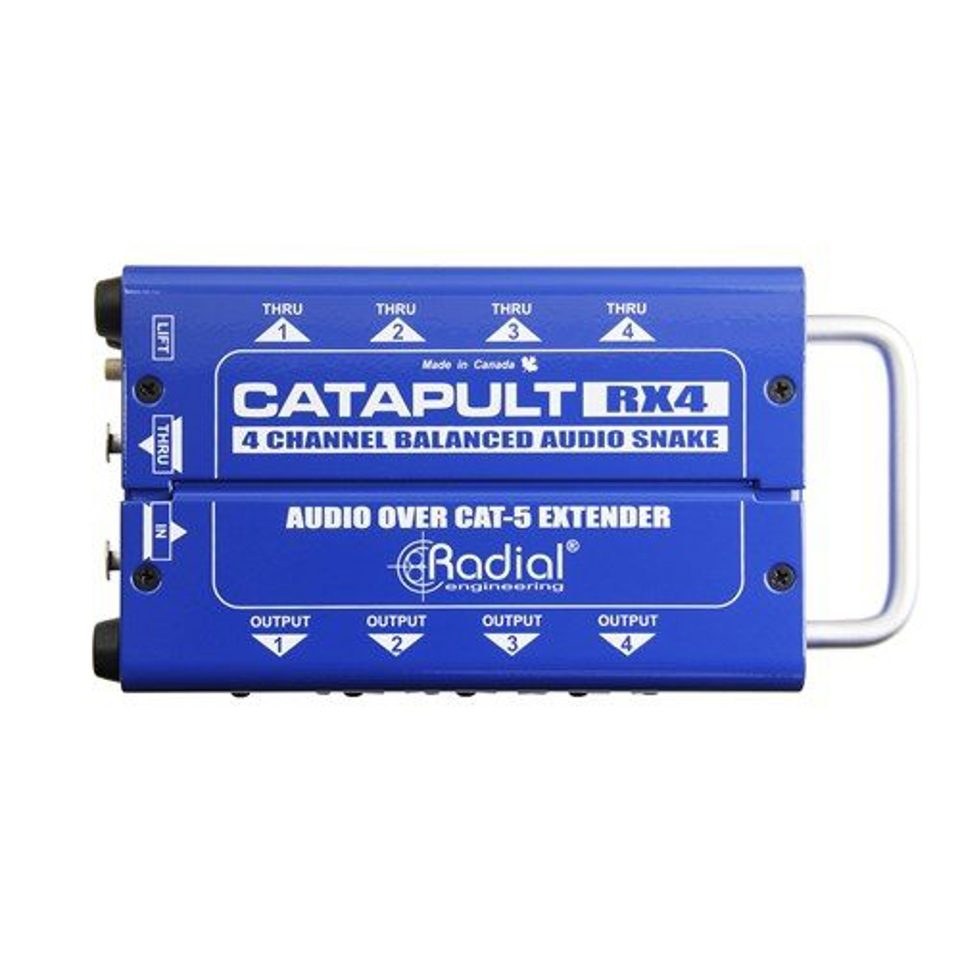 Radial CATAPULT RX4 - 4ch receiver, with balanced outs, uses shielded cat-5