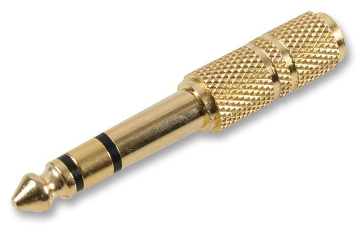 TRS 6.5mm to 3.5mm Socket Adapter Plug - Gold