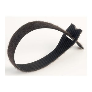 Hook and Loop Cable Tie 15 x 200mm Long - Black 10 Pack