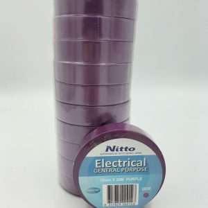 Nitto Insulation Tape 20m x 19mm - Purple 10 Pack