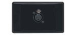 Black 3 Pin XLR Horizontal Microphone Wallplate