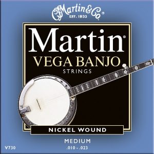 Martin V730 Vega Banjo Strings - 5 String Set, Medium 10-23, Nickel Wound