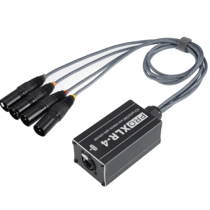 RJ45 To Male XLR Audio Cable 4 Way Cat Box Tails