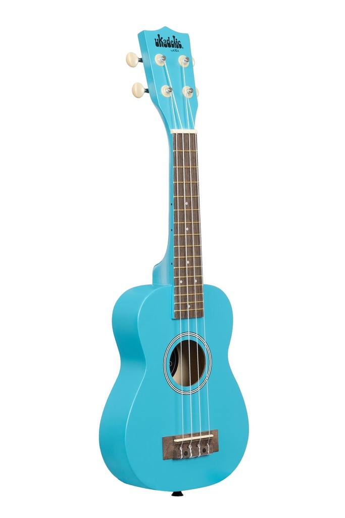 Soprano Ukulele Featuring Wooden Body, Board and Bridge - Includes Bag, Strings and Machine Heads Blue Yonder - front view