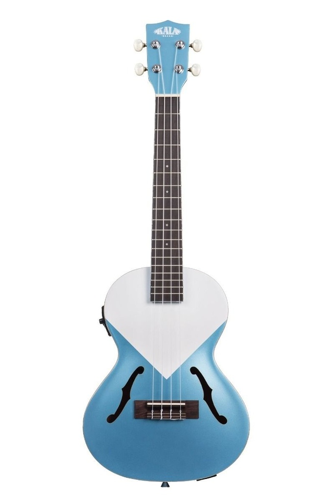 Kala Archtop Jazz Tenor Ukulele Lakeshore Blue - front view