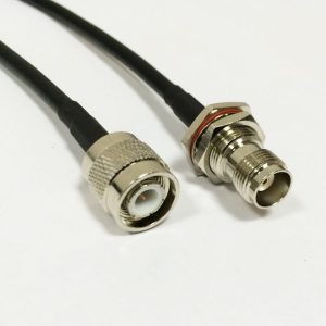 0.5m TNC Male Plug to TNC female Aerial Extension Panel Mount