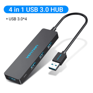 4 Port USB-A Hub 1x USB-A to 4x USB-A
