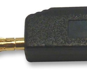 Banana Test Connector 2mm Plug Cable Mount - Black