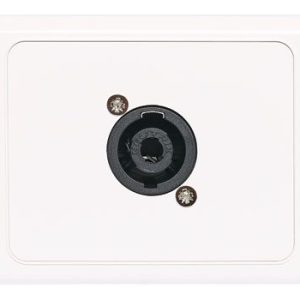 4 Pin Neutrik Speakon Horizontal Speaker Wallplate Dual Cover - front view