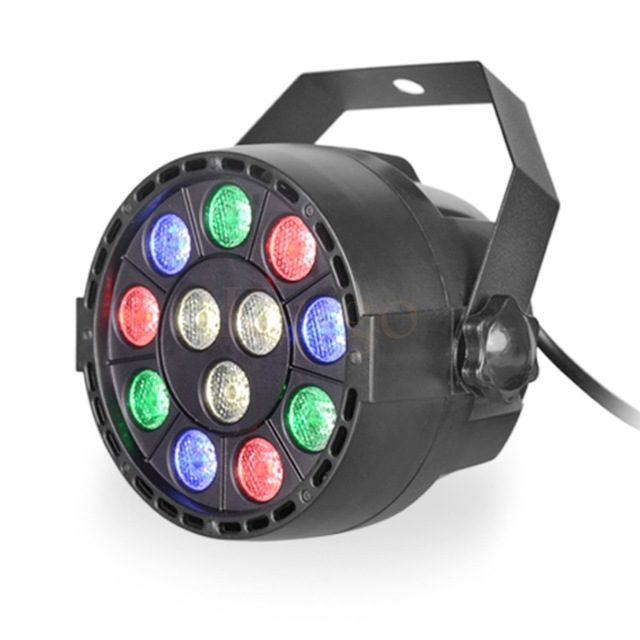 LED Mini Par Light 12 LED (R3,G3,B3,W3) DMX 8CH - front view