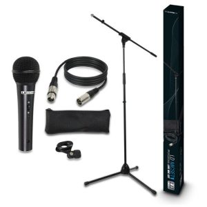 MICROPHONE SET WITH MICROPHONE, STAND, CABLE AND CLAMP