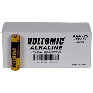 Voltomic AAA Alkaline Battery, Box of 40