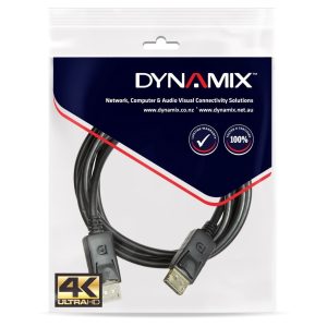 DYNAMIX 3m DisplayPort V1.2 Cable With Gold Shell Connectors DDC