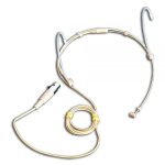 Slimline Cardioid Headworn Microphone – Beige - front view