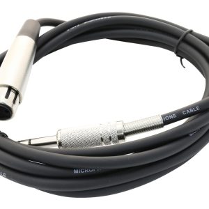 Female XLR to 6.5mm 1/4" Jack TRS Microphone Input Cable 3m